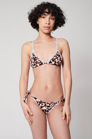 Haut de maillot - Ecru et marron