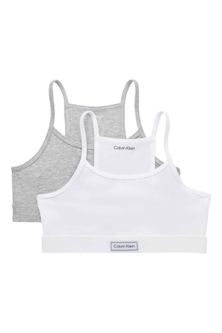 2 débardeurs Blanc et gris chiné