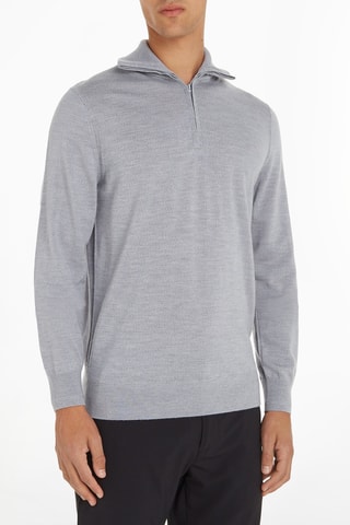 Pull en laine et soie Gris chiné