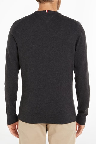 Pull en coton biologique et cachemire - Gris foncé chiné