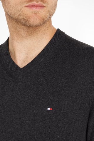 Pull en coton biologique et cachemire - Gris foncé chiné