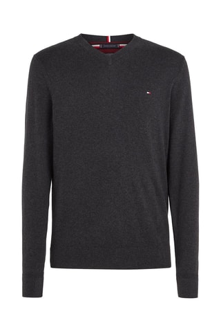 Pull en coton biologique et cachemire - Gris foncé chiné