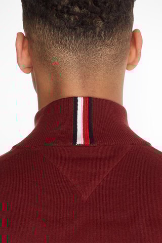 Gilet en coton biologique et cachemire - Rouge brique