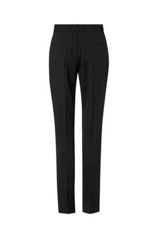 Pantalon droit en laine Noir
