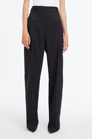 Pantalon cargo taille haute Noir