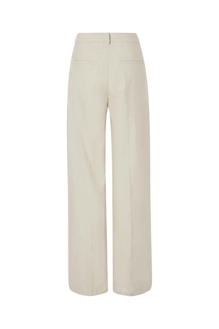 Pantalon wide legs en lin Beige