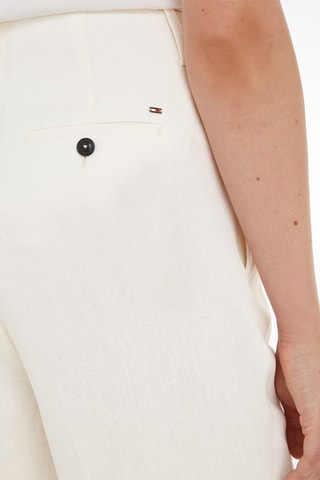 Pantalon carotte en lin Ecru