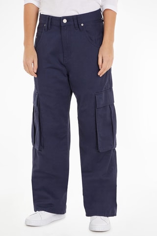 Pantalon cargo en coton biologique Bleu marine