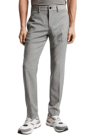 Chino en laine vierge Gris chiné