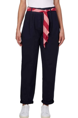 Pantalon carotte en coton biologique Bleu marine