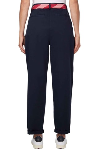 Pantalon carotte en coton biologique Bleu marine