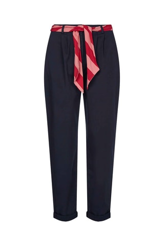 Pantalon carotte en coton biologique Bleu marine