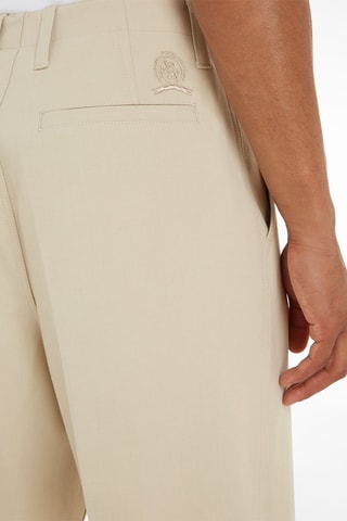 Pantalon droit 7/8 en coton biologique Beige