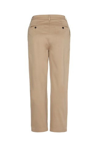Pantalon droit 7/8 en coton biologique Beige
