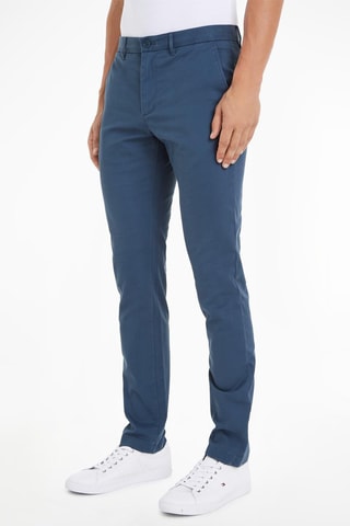 Chino en coton biologique Bleu