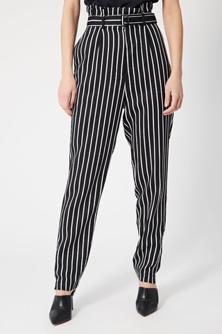 Pantalon carotte - Noir et blanc