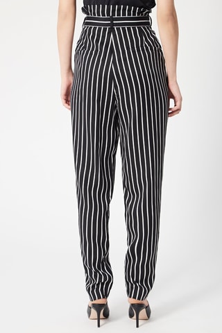 Pantalon carotte - Noir et blanc