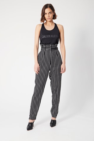 Pantalon carotte - Noir et blanc