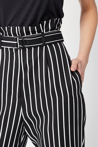 Pantalon carotte - Noir et blanc