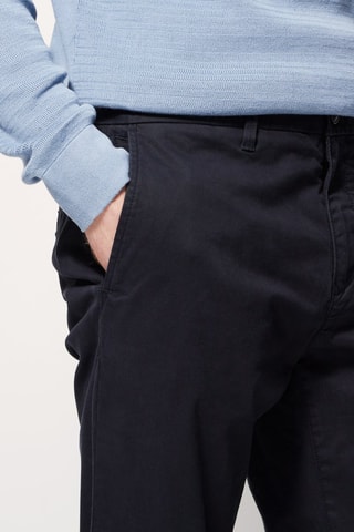 Chino en coton biologique Bleu marine