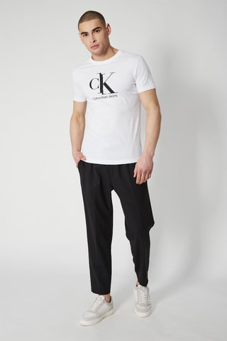 Pantalon droit en laine - Noir
