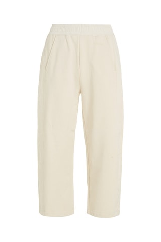 Pantalon droit 7/8 en coton biologique - Beige