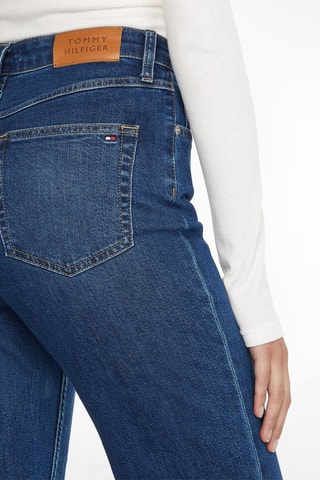 Jean droit taille haute Bleu