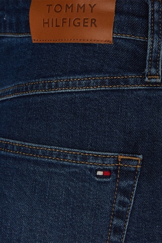 Jean droit taille haute Bleu
