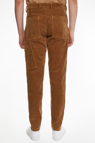 Jean slim en velours Marron