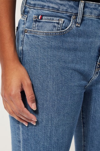 Jean slim taille haute Bleu marine