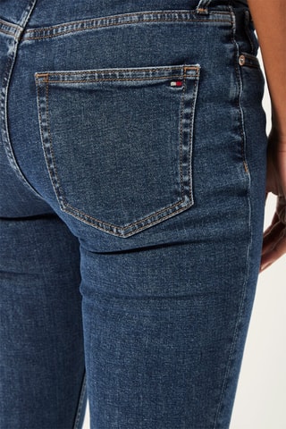 Jean slim taille haute Bleu marine