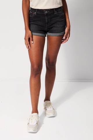 Short en jean Noir