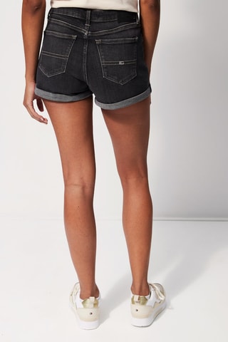 Short en jean Noir