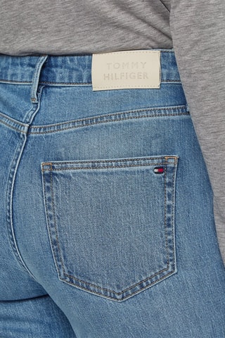 Jean droit taille haute Bleu