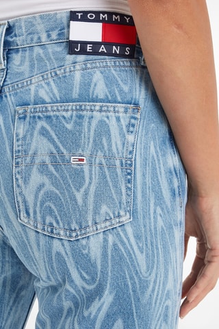 Jean droit 7/8 taille haute Bleu