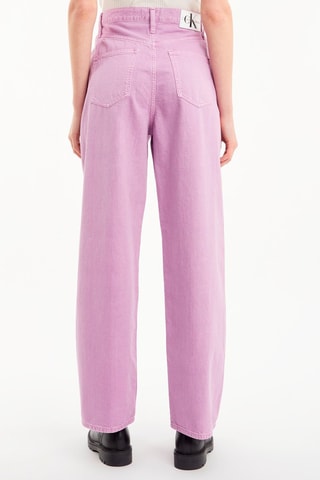 Jean wide legs taille haute Mauve