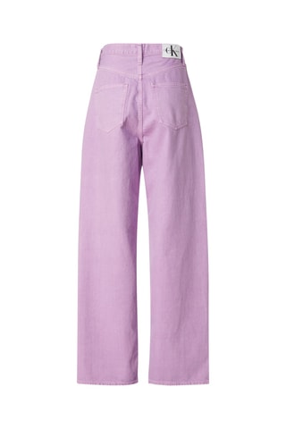 Jean wide legs taille haute Mauve