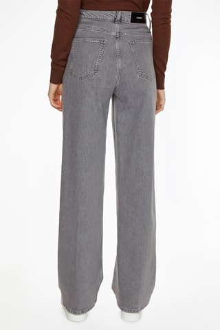 Jean wide legs taille haute Gris clair