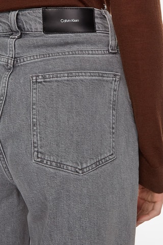 Jean wide legs taille haute Gris clair