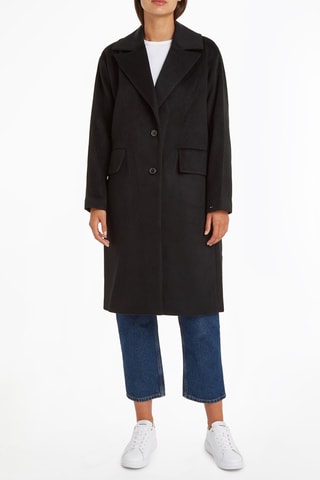 Manteau en laine Noir