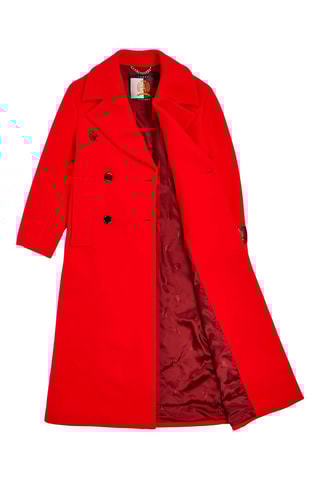 Manteau en alpaga Rouge