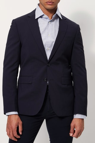 Veste en laine vierge Bleu marine
