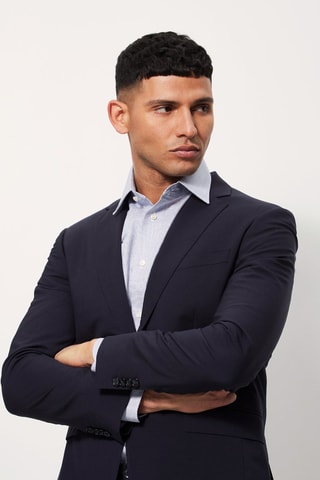 Veste en laine vierge Bleu marine