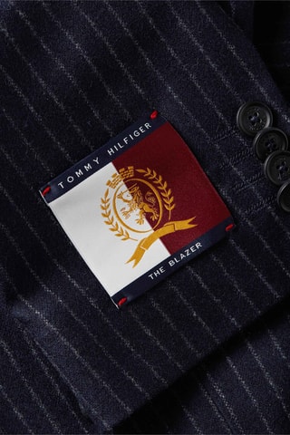 Veste en laine et cachemire Bleu nuit et écru