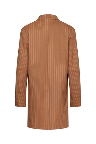 Veste longue en laine vierge Beige