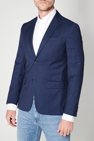 Veste en laine vierge - Bleu marine