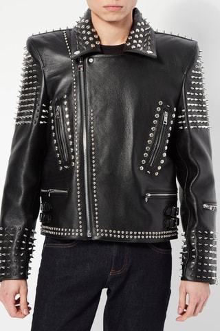 Veste en cuir x Richard Quinn Noir