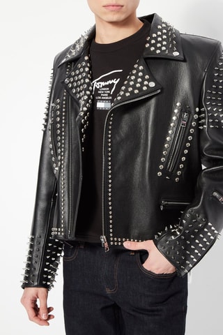 Veste en cuir x Richard Quinn Noir