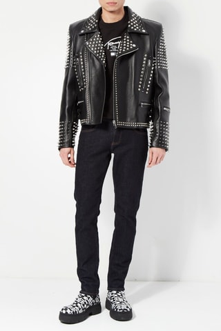 Veste en cuir x Richard Quinn Noir