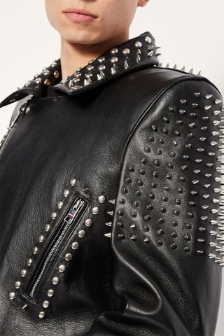 Veste en cuir x Richard Quinn Noir